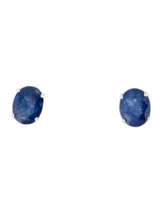 Earrings Platinum 1.09ctw Sapphire Stud Earrings