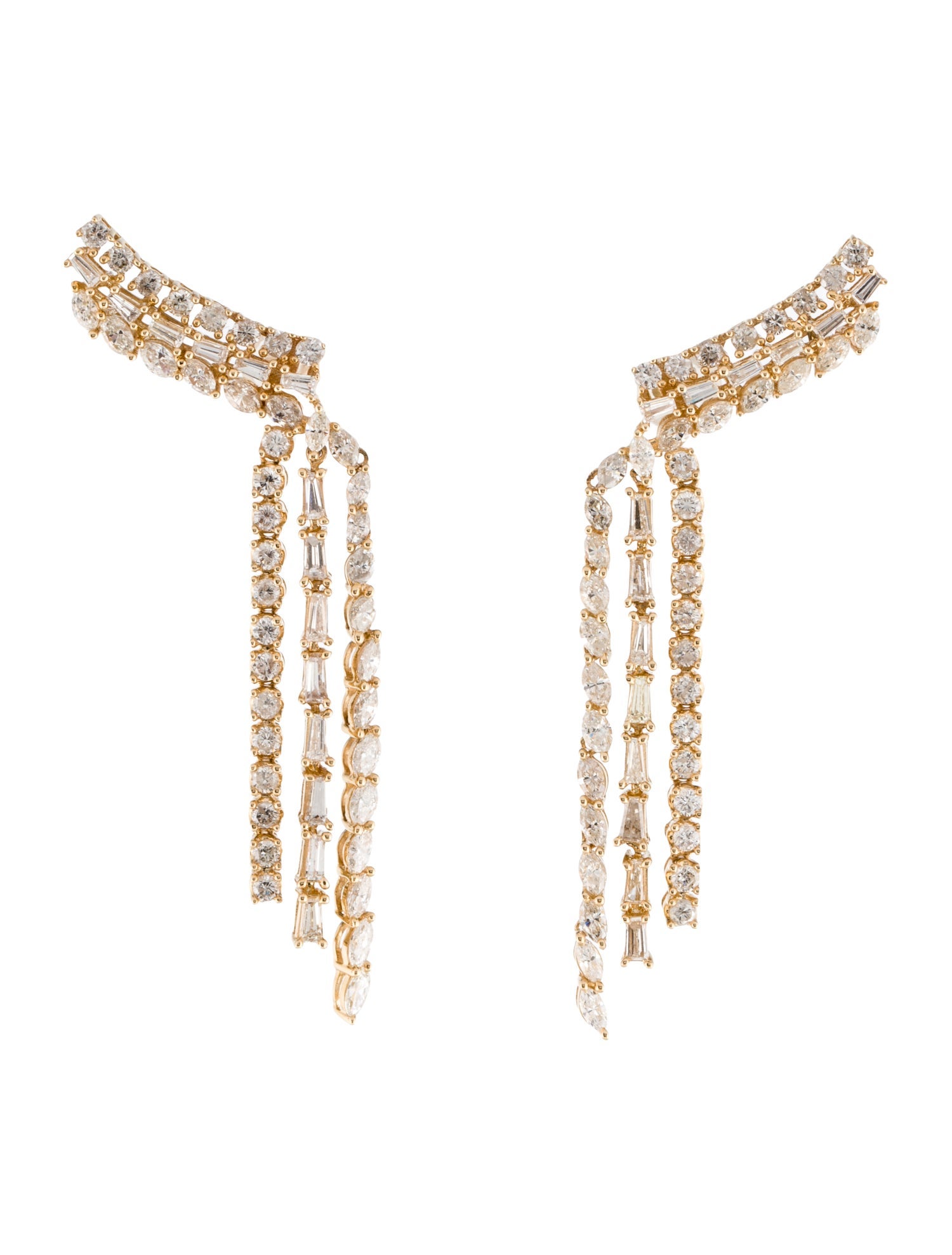 Earrings 14K 4.50ctw Diamond Chandelier