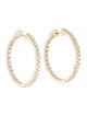 Earrings 14K 2.40ctw Diamond Inside-Outside Hoop Earrings