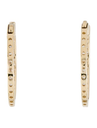 Earrings 14K 2.40ctw Diamond Inside-Outside Hoop Earrings