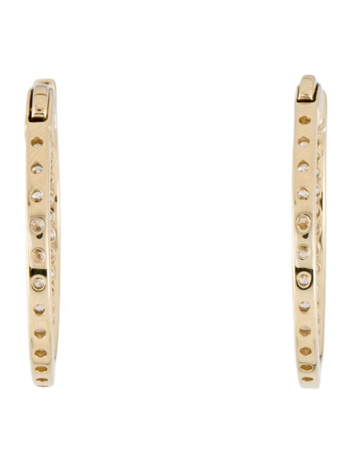 Earrings 14K 2.40ctw Diamond Inside-Outside Hoop Earrings