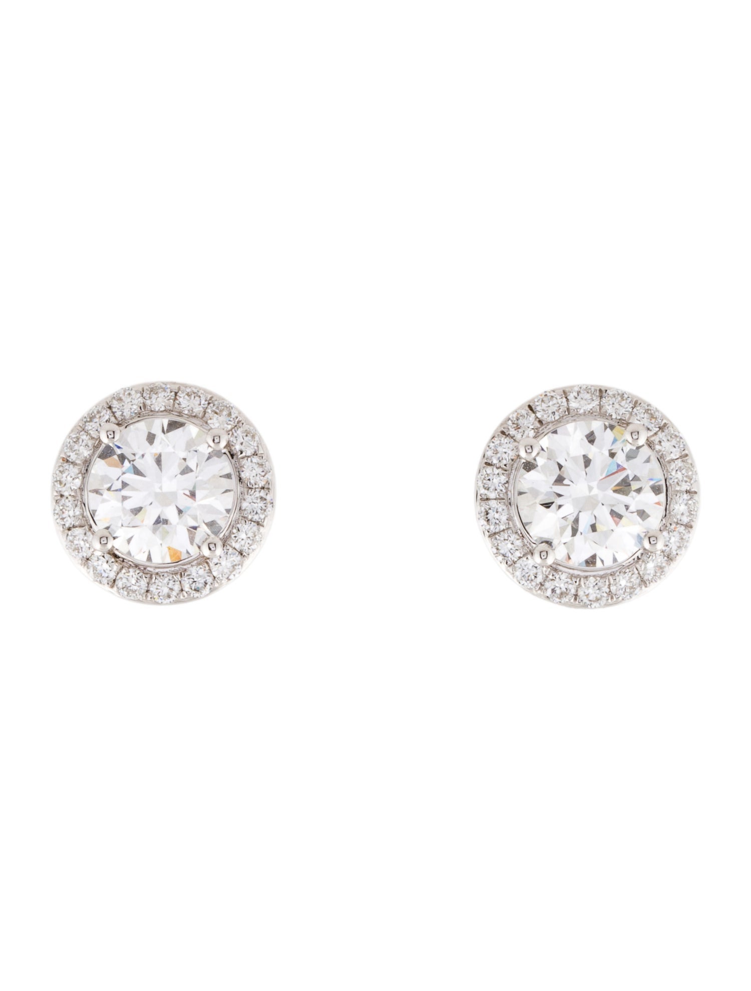 Earrings 14K 3.01ctw Lab-Grown Diamond Halo Stud