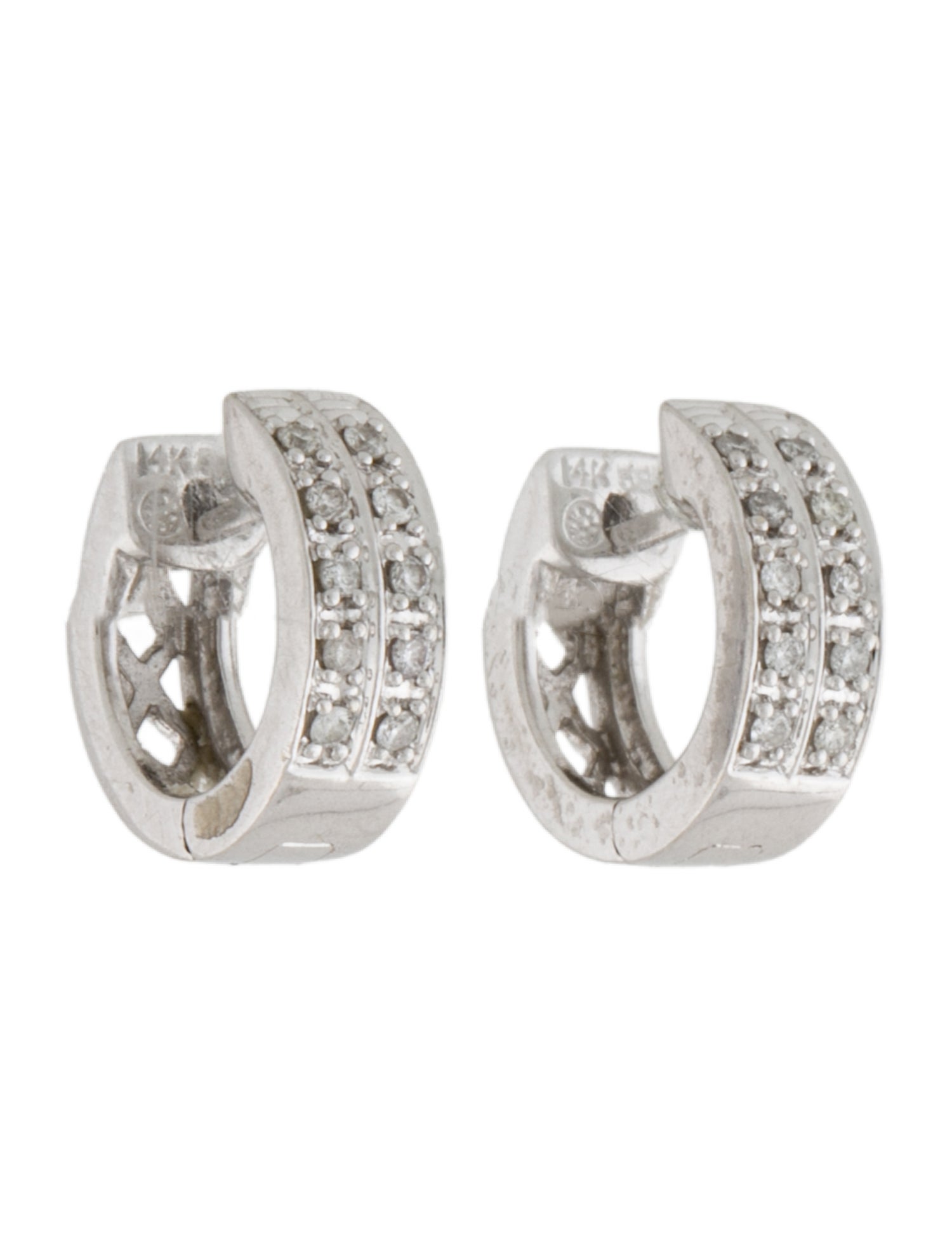 Earrings 14K Diamond Huggie