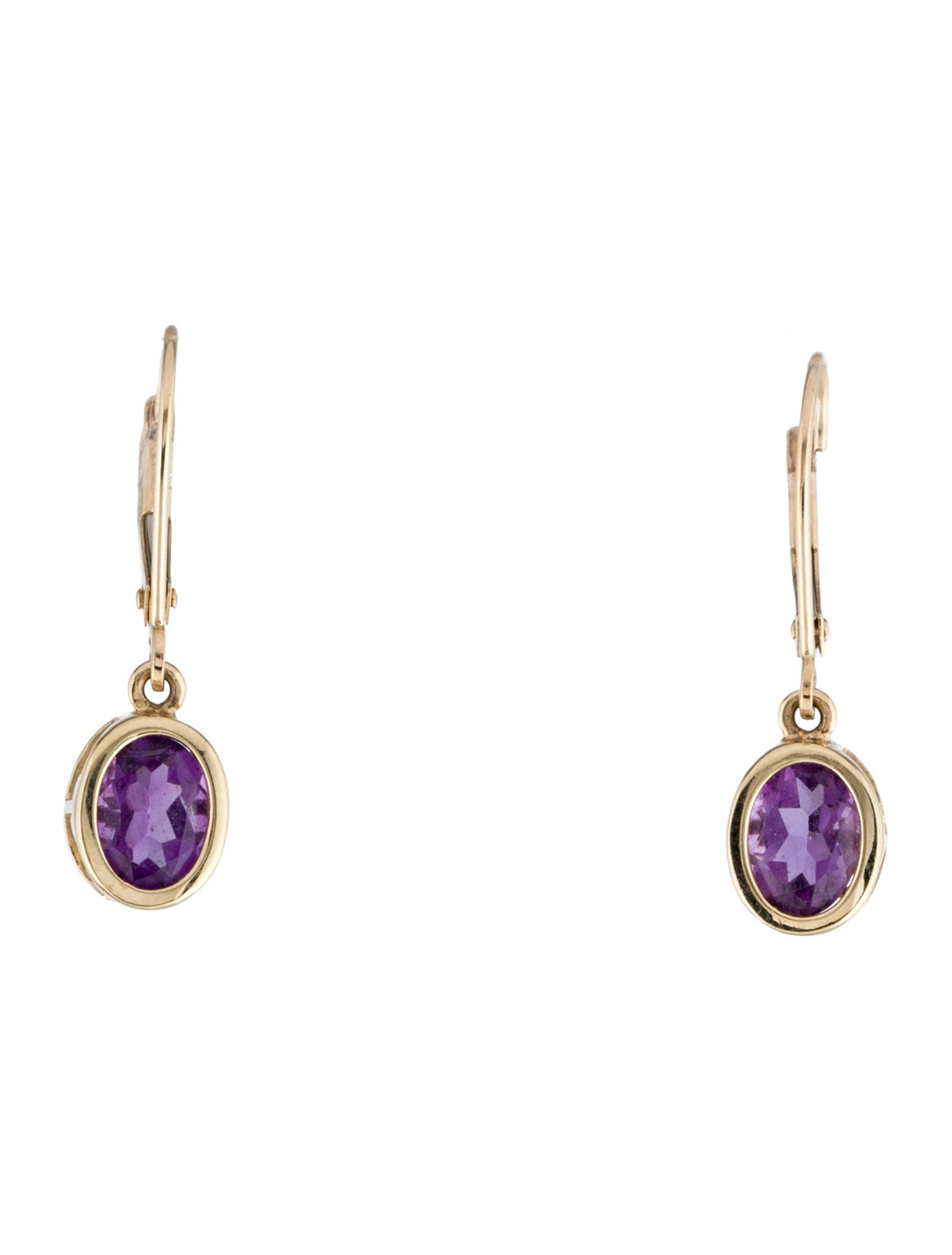 Earrings 14K Amethyst Drop