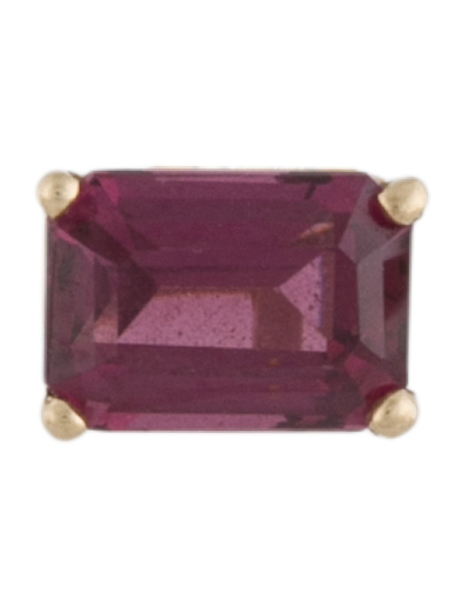 Earrings 14K 1.29ct Rhodolite Single Stud Earring