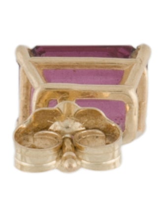 Earrings 14K 1.29ct Rhodolite Single Stud Earring