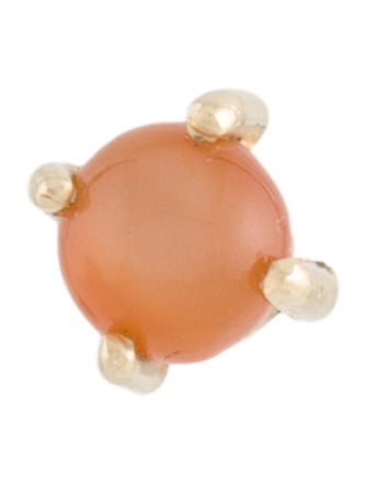 Earrings 14K Cat's Eye Sunstone Single Stud Earring