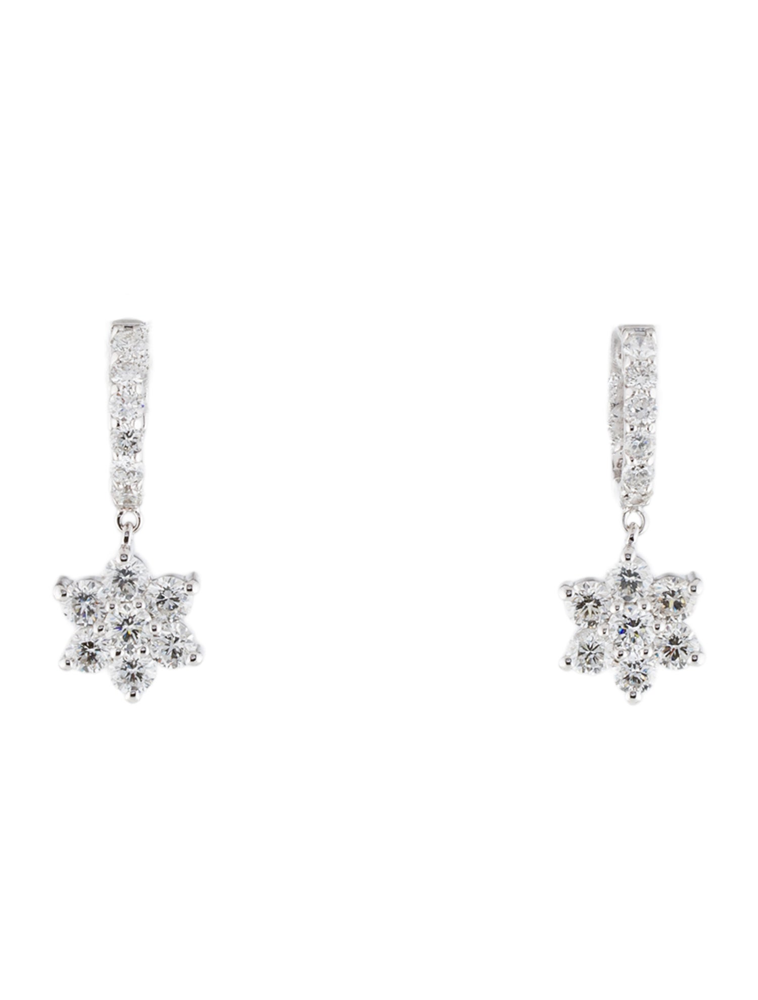 Earrings 14K 2.02ctw Diamond Hoop Drop