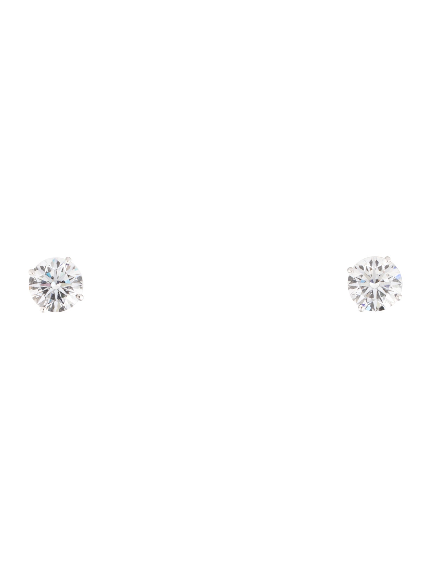 Earrings 14K 6.11ctw Lab-Grown Diamond Solitaire Stud Earrings