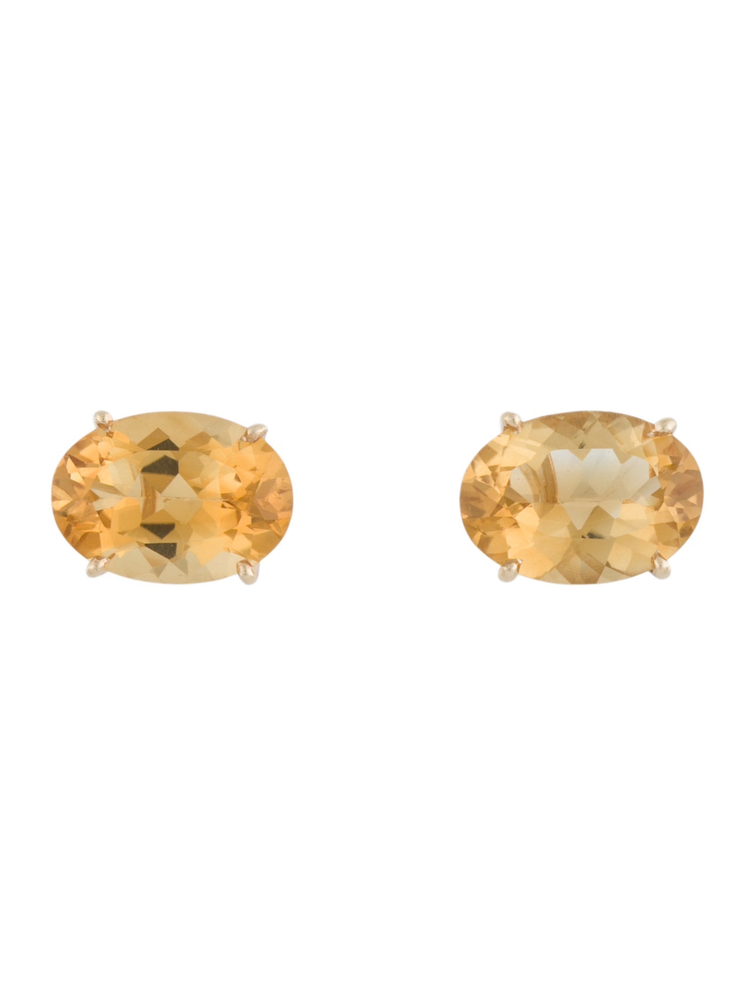 Earrings 14K Citrine Stud