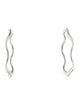 Earrings 18K 1.22ctw Diamond Wavy Hoop Earrings