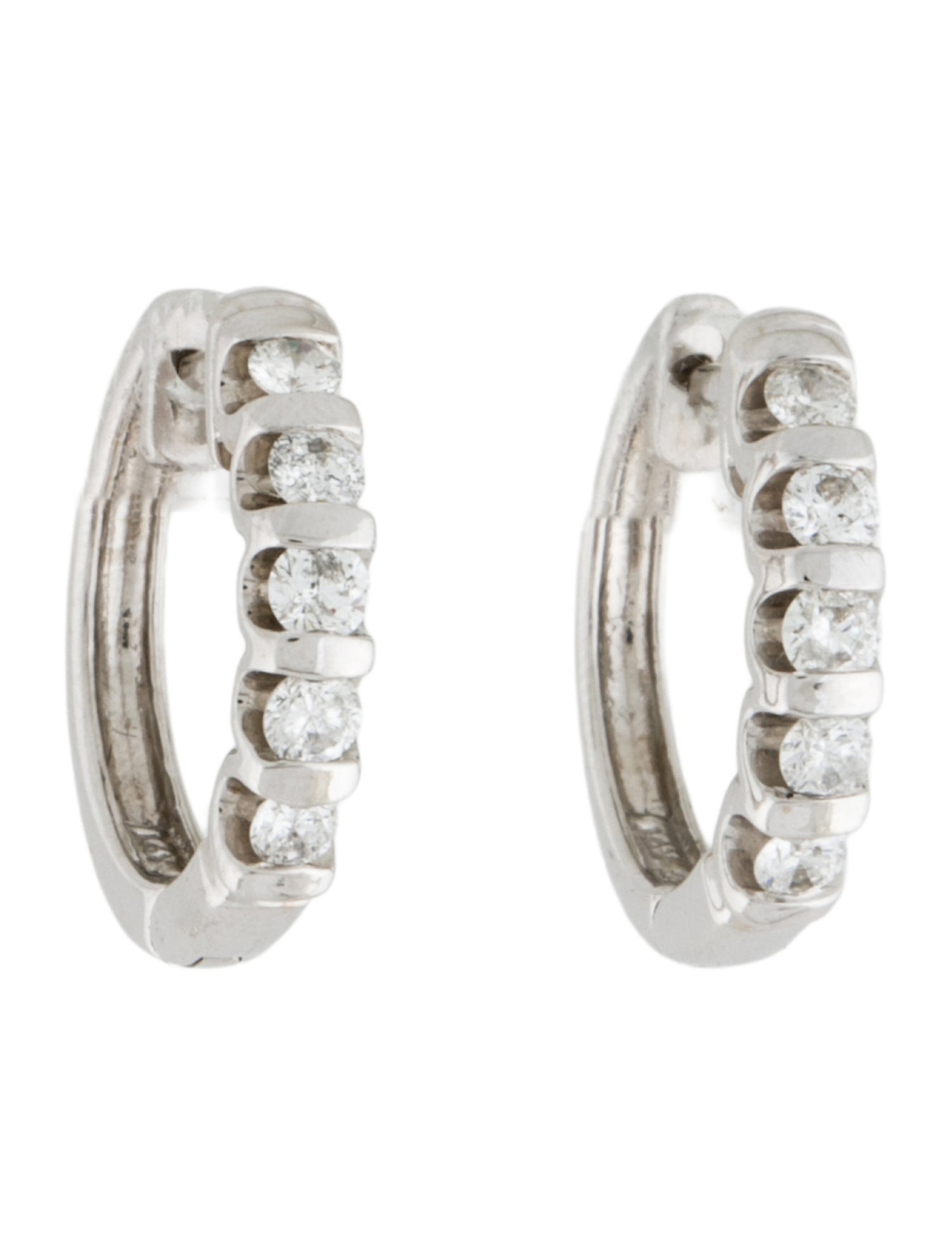 Earrings 14K Diamond Hoop