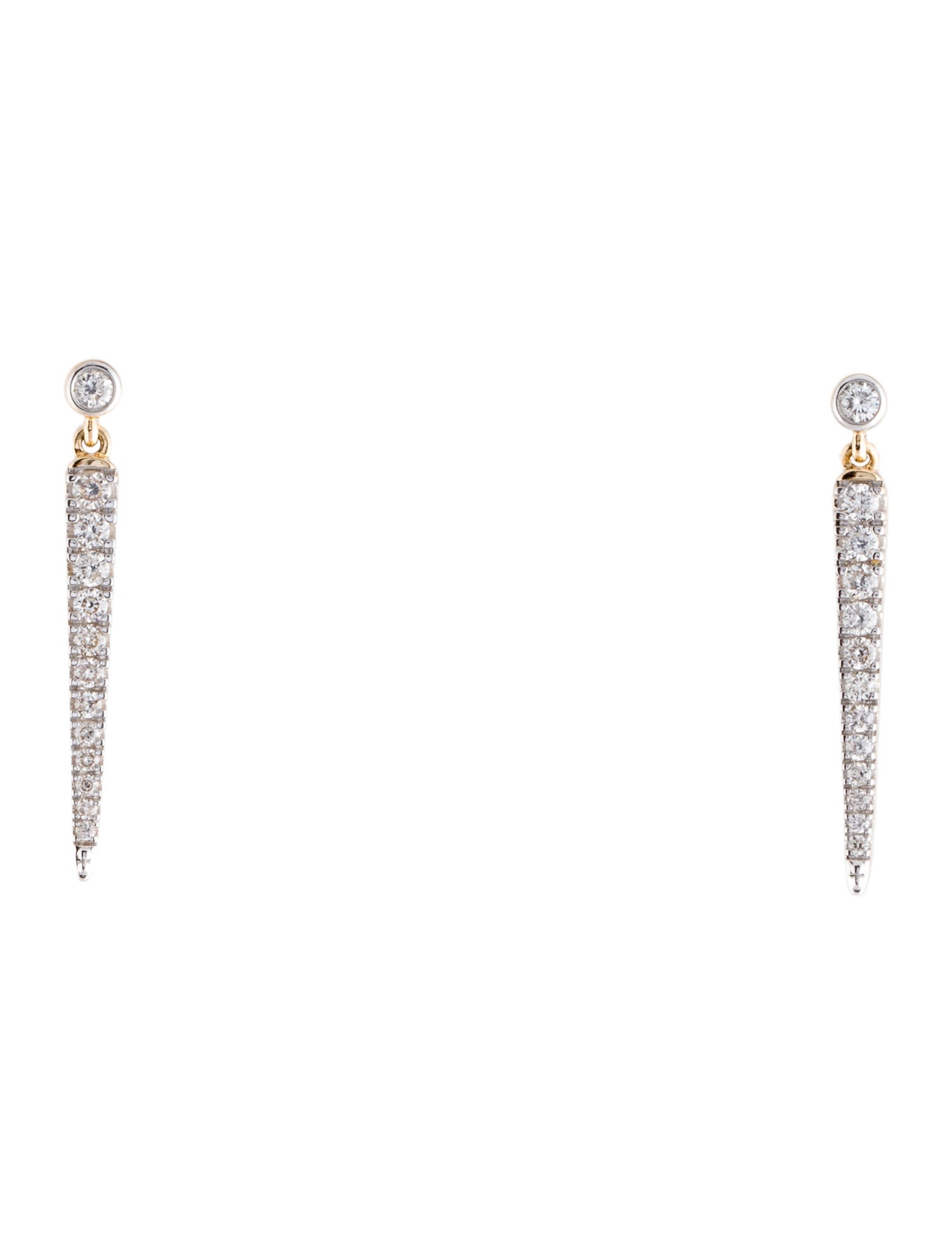 Earrings 14K Diamond Drop Earrings