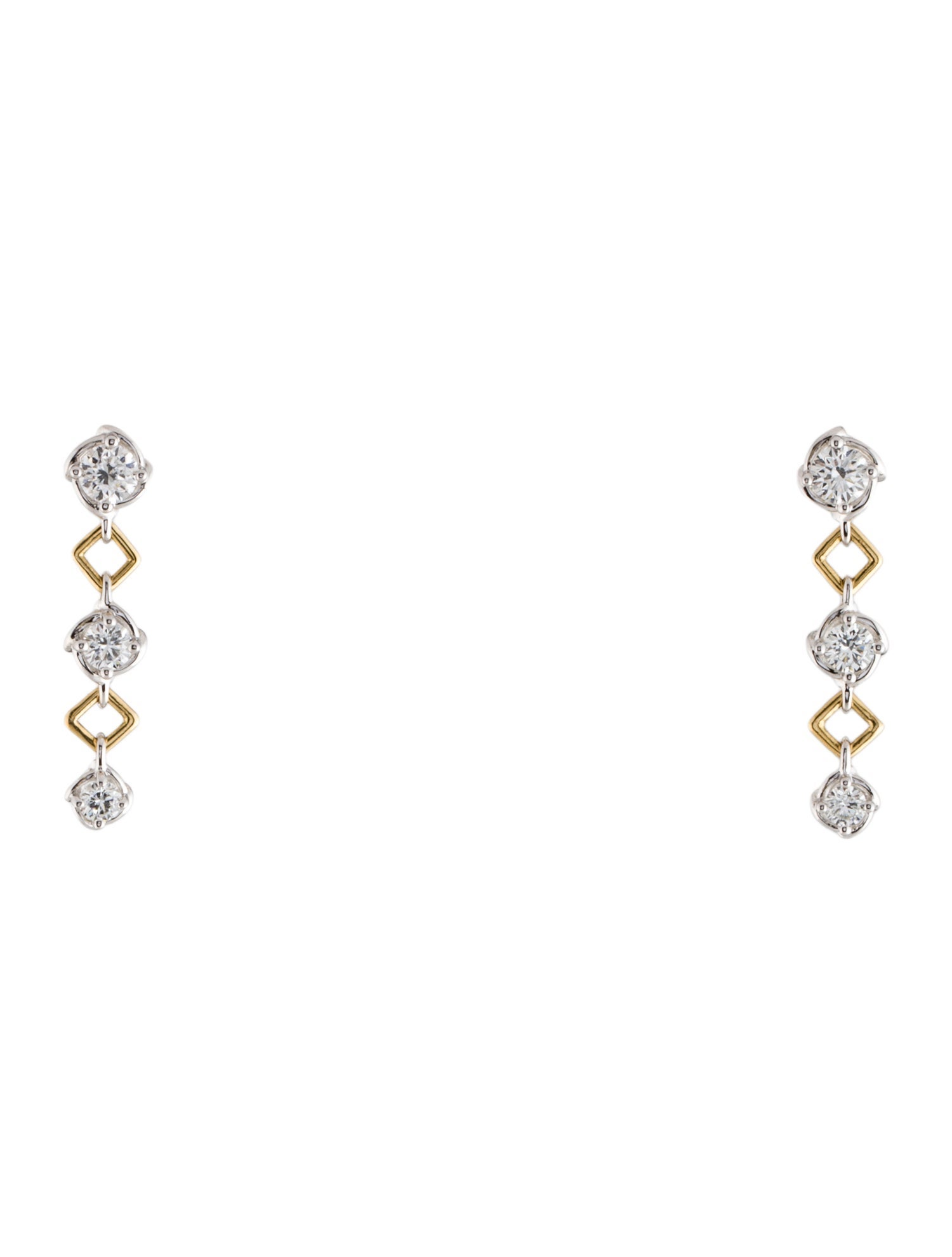 Earrings 18K Diamond Drop Earrings