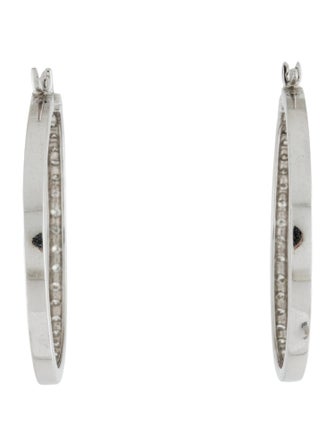 Earrings 14K Diamond Inside/Outside Hoop Earrings