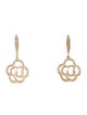 Earrings 14K Diamond Flower Drop Earrings