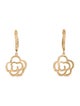 Earrings 14K Diamond Flower Drop Earrings