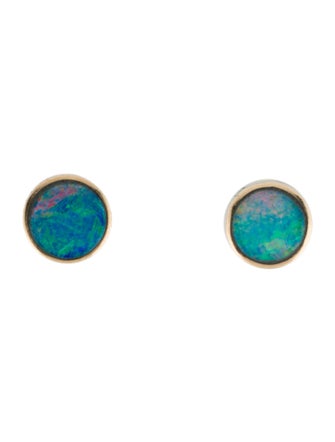 Earrings 14K Opal Stud Earrings