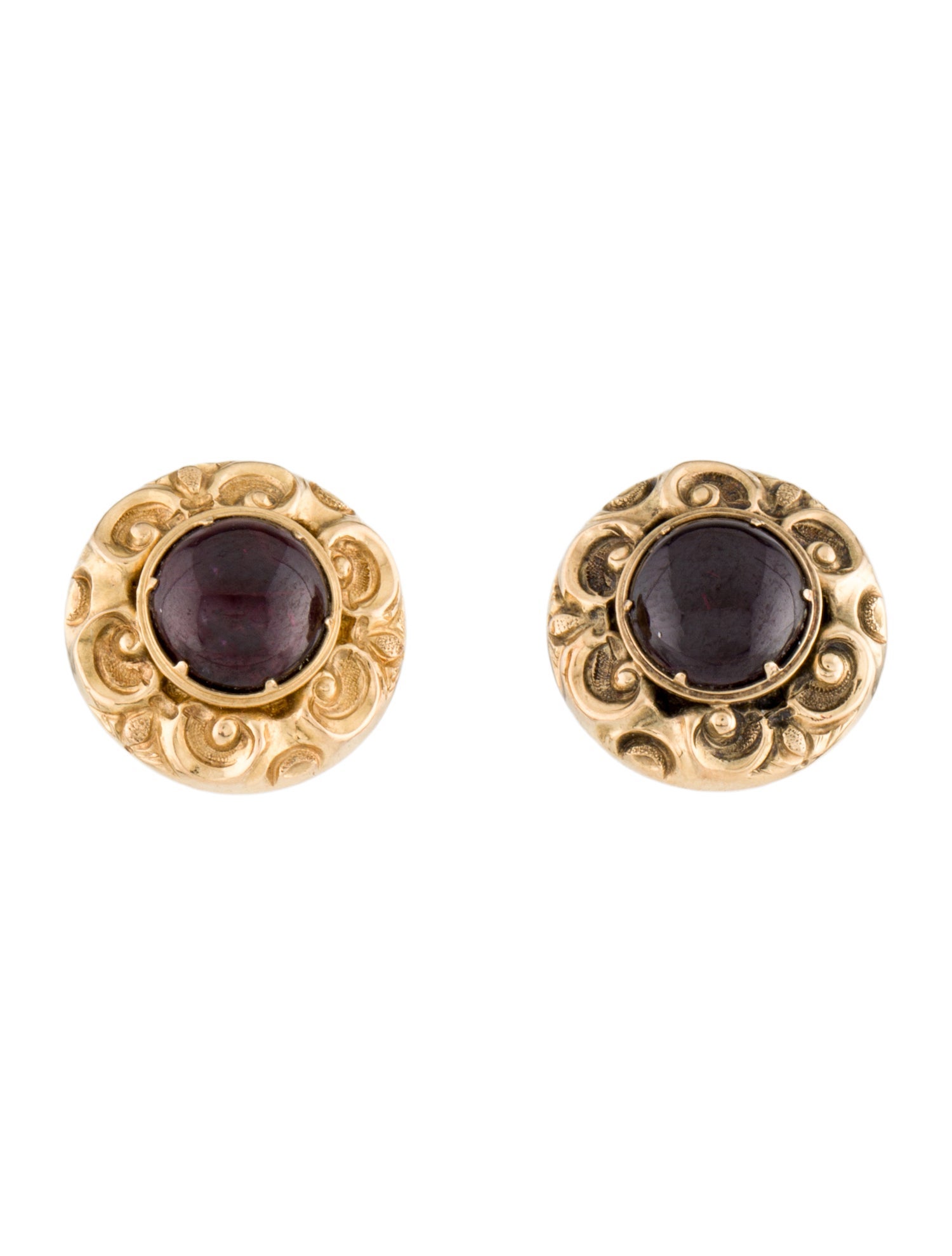 Earrings Garnet Stud