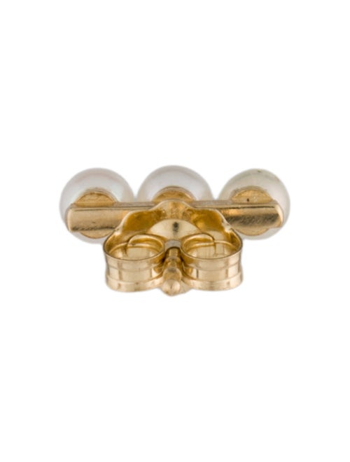 Earrings 14K Pearl Row Single Stud Earring