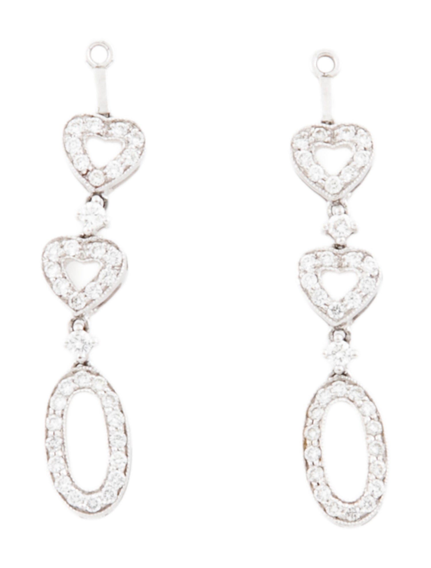 Earrings 14K Diamond Heart Earring Enhancers