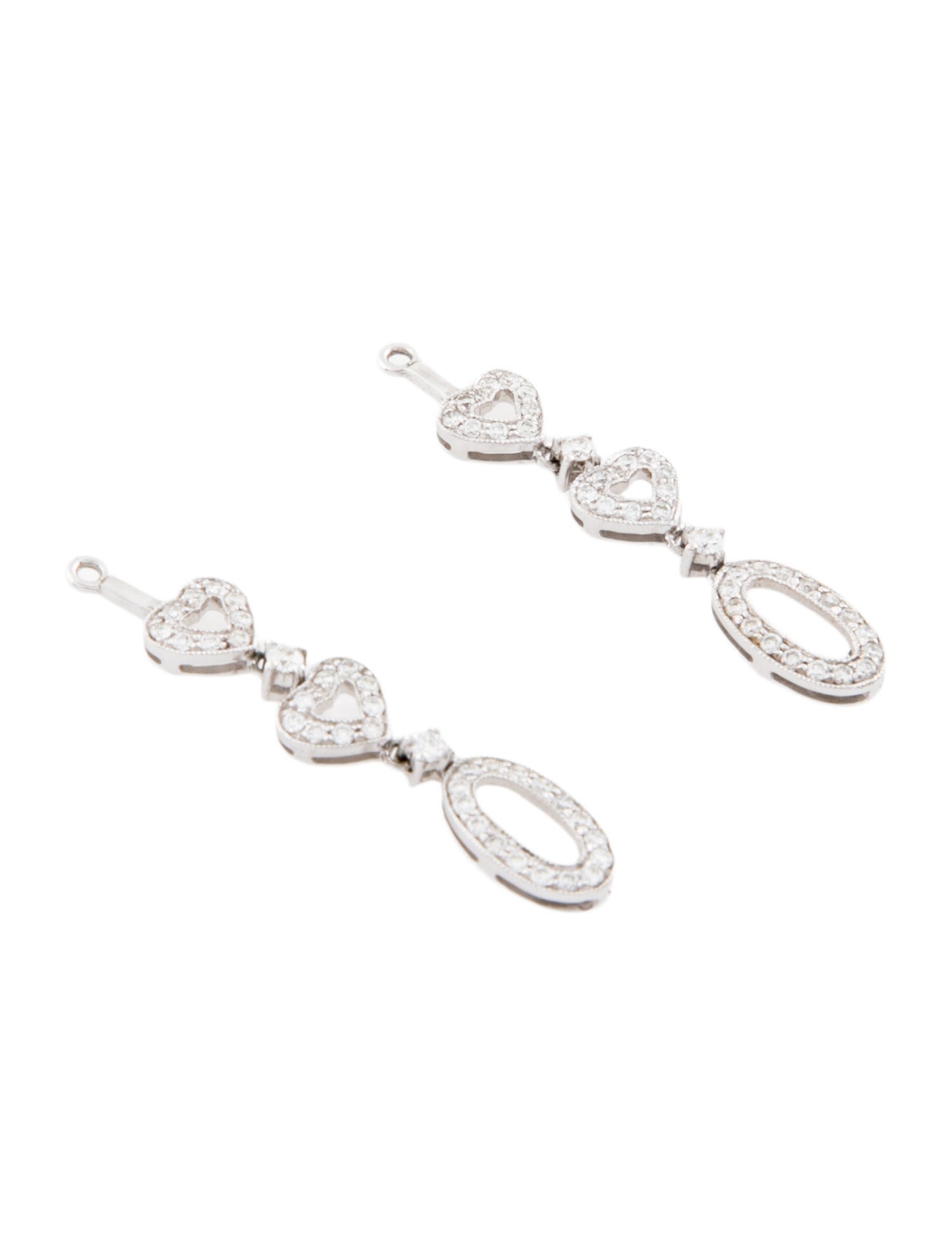 Earrings 14K Diamond Heart Earring Enhancers