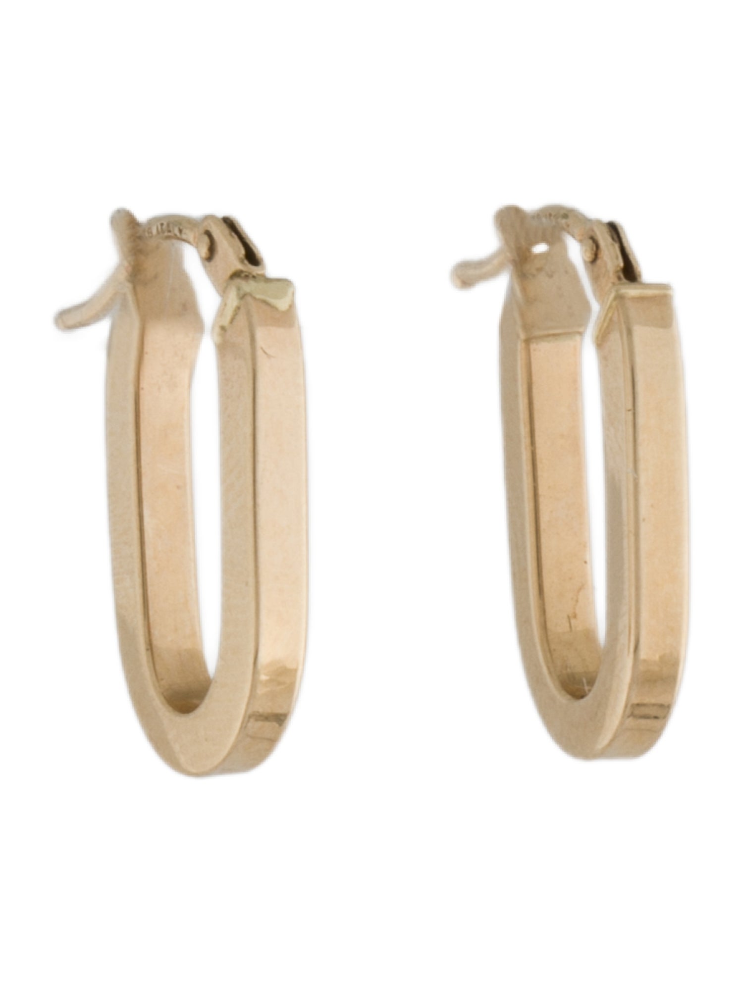 Earrings 14K Paperclip Hoop