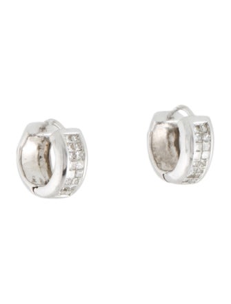 Earrings 14K Diamond Huggie Earrings