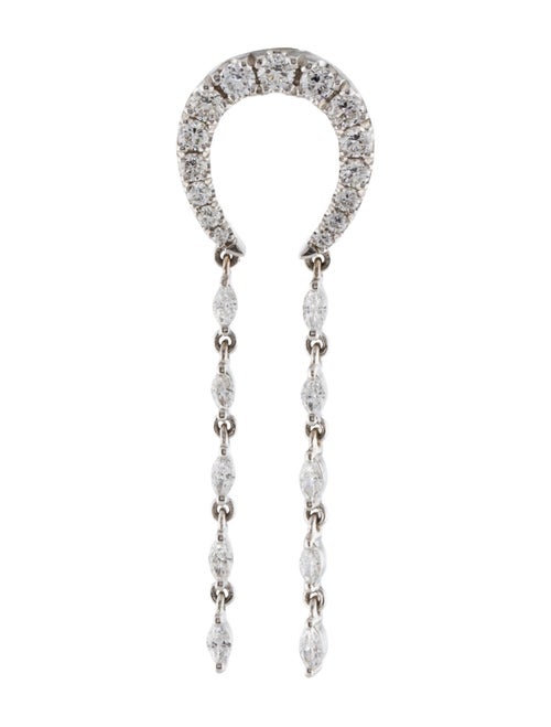 Earrings 14K Lab-Grown Diamond Horseshoe Single Drop Earring