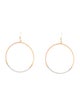 Earrings 14K Textured Circle Drop Earrings