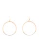 Earrings 14K Textured Circle Drop Earrings