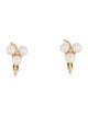 Earrings 14K Pearl & Diamond Clip On Earrings