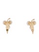 Earrings 14K Pearl & Diamond Clip On Earrings