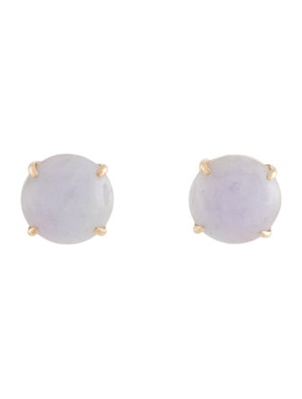 Earrings 14K Jadeite Stud Earrings