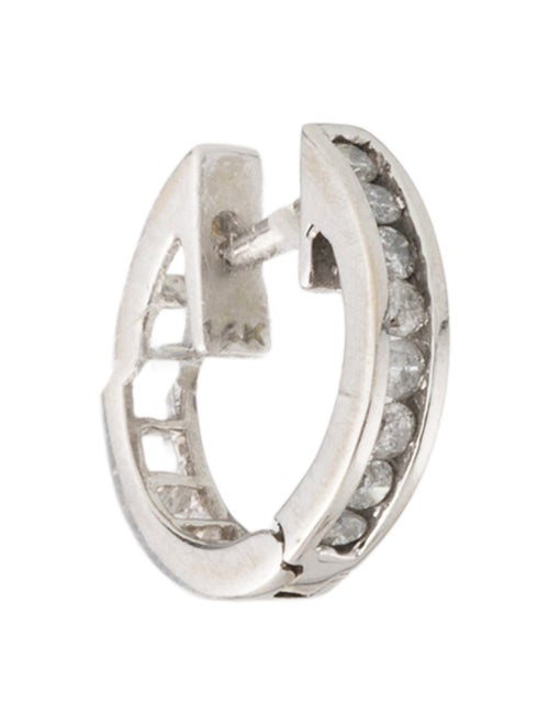 Earrings 14K Diamond Hoop Single Earring