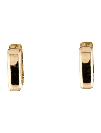 Earrings 18K Emerald Hoop Earrings