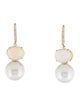 Earrings 18K Pearl, Opal & Lab-Grown Diamond Drop Earrings
