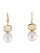 Earrings 18K Pearl, Opal & Lab-Grown Diamond Drop Earrings