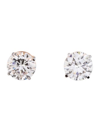 Earrings 14K 2.00ctw Lab-Grown Diamond Solitaire Stud Earrings