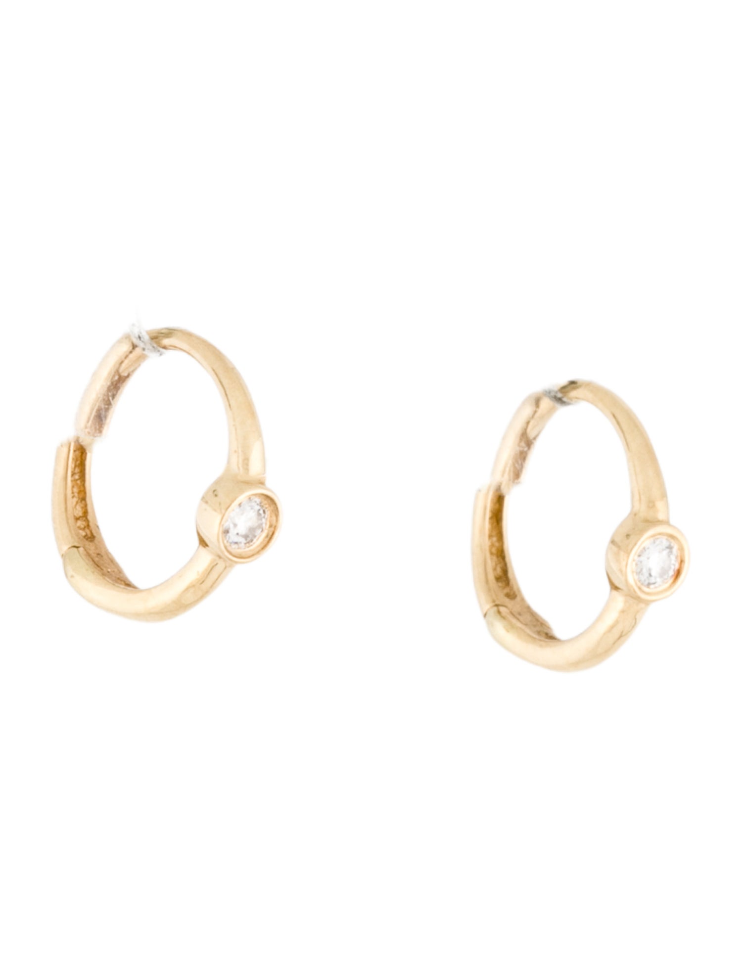 Earrings 14K Diamond Huggie