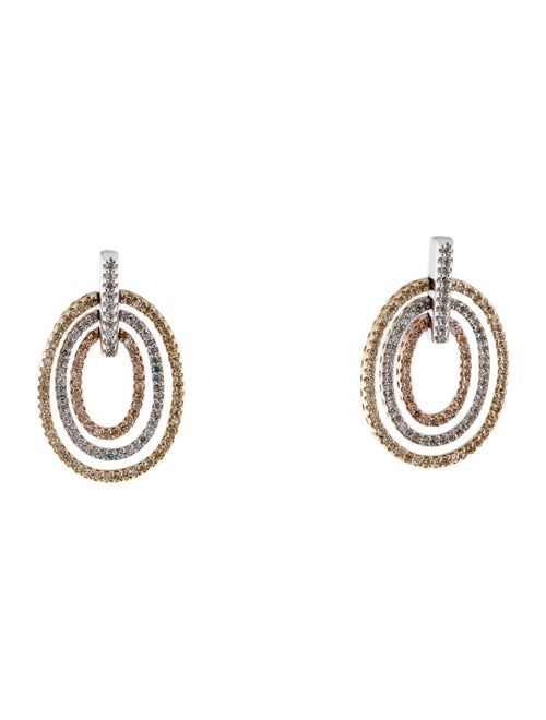 Earrings 14K 1.00ctw Diamond Oval Drop Earrings
