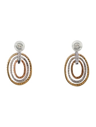 Earrings 14K 1.00ctw Diamond Oval Drop Earrings