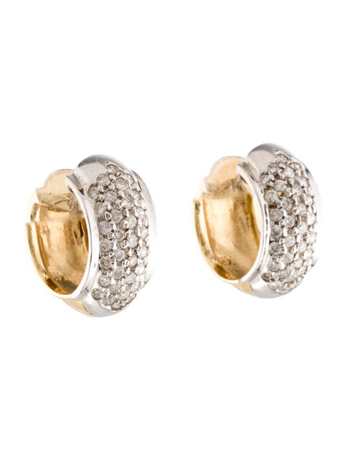 Earrings 14K 1.02ctw Diamond Reversible Hoop Earrings