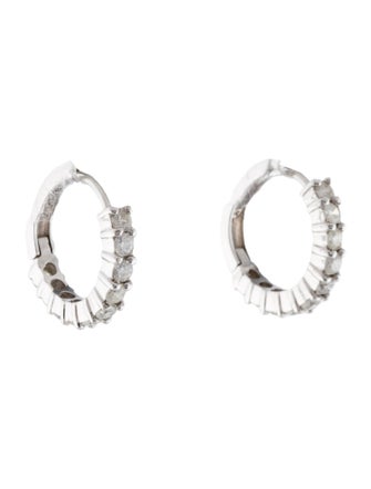 Earrings 14K 1.00ctw Diamond Hoop Earrings