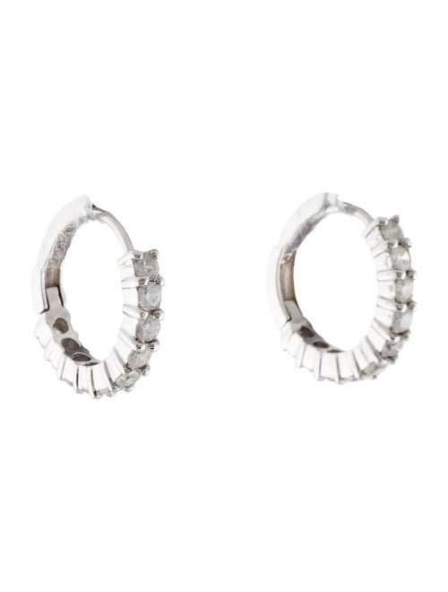 Earrings 14K 1.00ctw Diamond Hoop Earrings