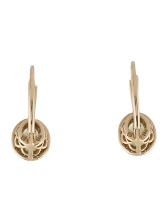 Earrings 14K 1.98ctw Peridot & Diamond Drop Earrings