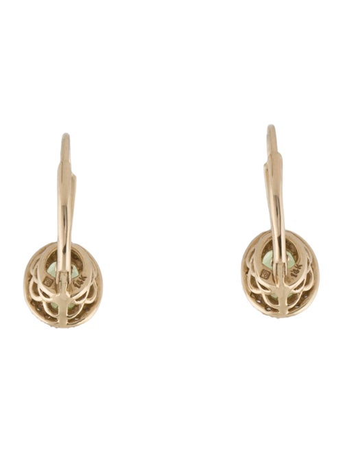 Earrings 14K 1.98ctw Peridot & Diamond Drop Earrings