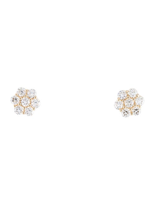 Earrings 14K 2.60ctw Diamond Flower Stud Earrings
