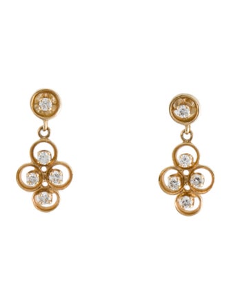 Earrings 14K Diamond Drop Earrings