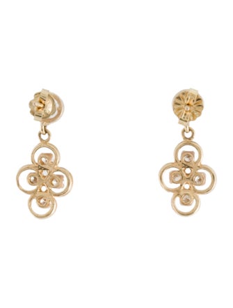 Earrings 14K Diamond Drop Earrings